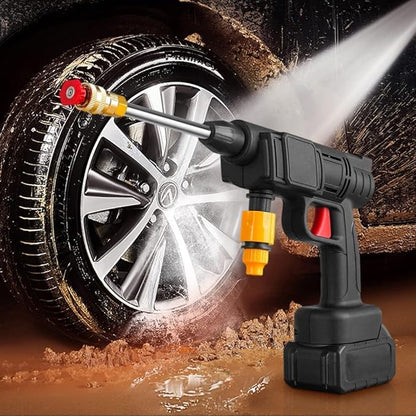 Automatic Cordless Car Wash Spray Gun 48V High Pressure Lithium Battery, Wireless Foam Jet Washer (Double Battery)