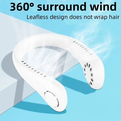 vaneless Hanging Neck Fan | portable rechargeable fan bladeless neck fan (random color)
