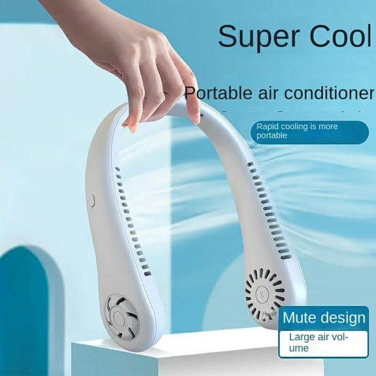 vaneless Hanging Neck Fan | portable rechargeable fan bladeless neck fan (random color)