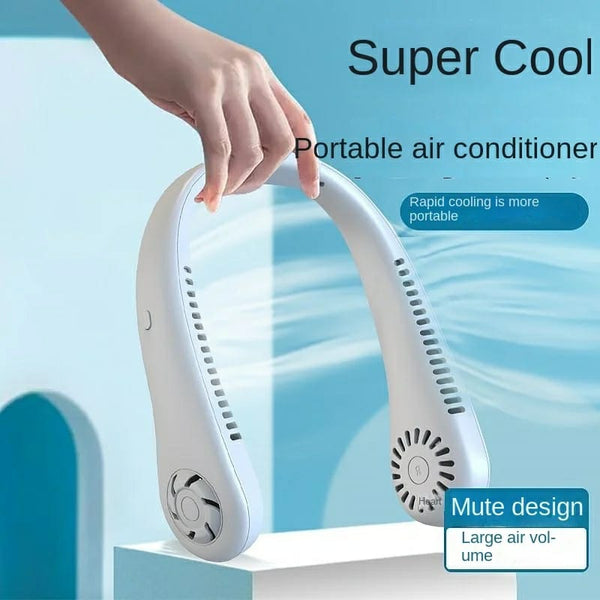 vaneless Hanging Neck Fan | portable rechargeable fan bladeless neck fan (random color)