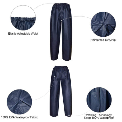 Waterproof Rain Coat & Pant Lite Waterproof Rain Suit Rain Coat Rainwear Rain Suit ( Random Color )