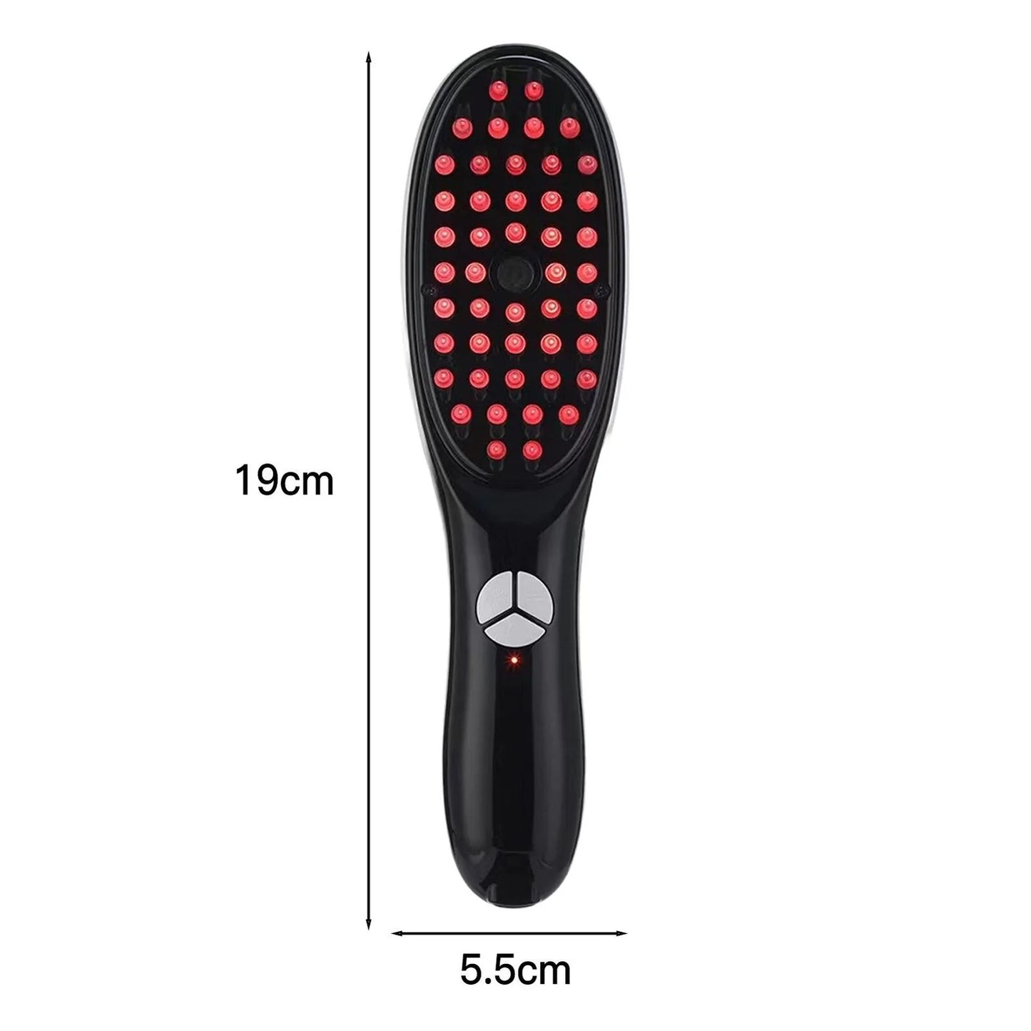 Electric Massage Comb with Blue & Red Light Therapy Rechargeable Scalp Massager with Vibration, Spray & Negative Ions