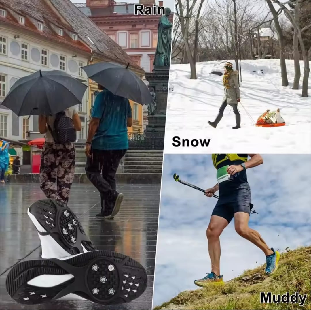 5 Studs Anti Skid Ice Snow Camping Walking Shoes Winter Safety Boots Universal Professional Climbing Crampons 1 Pair