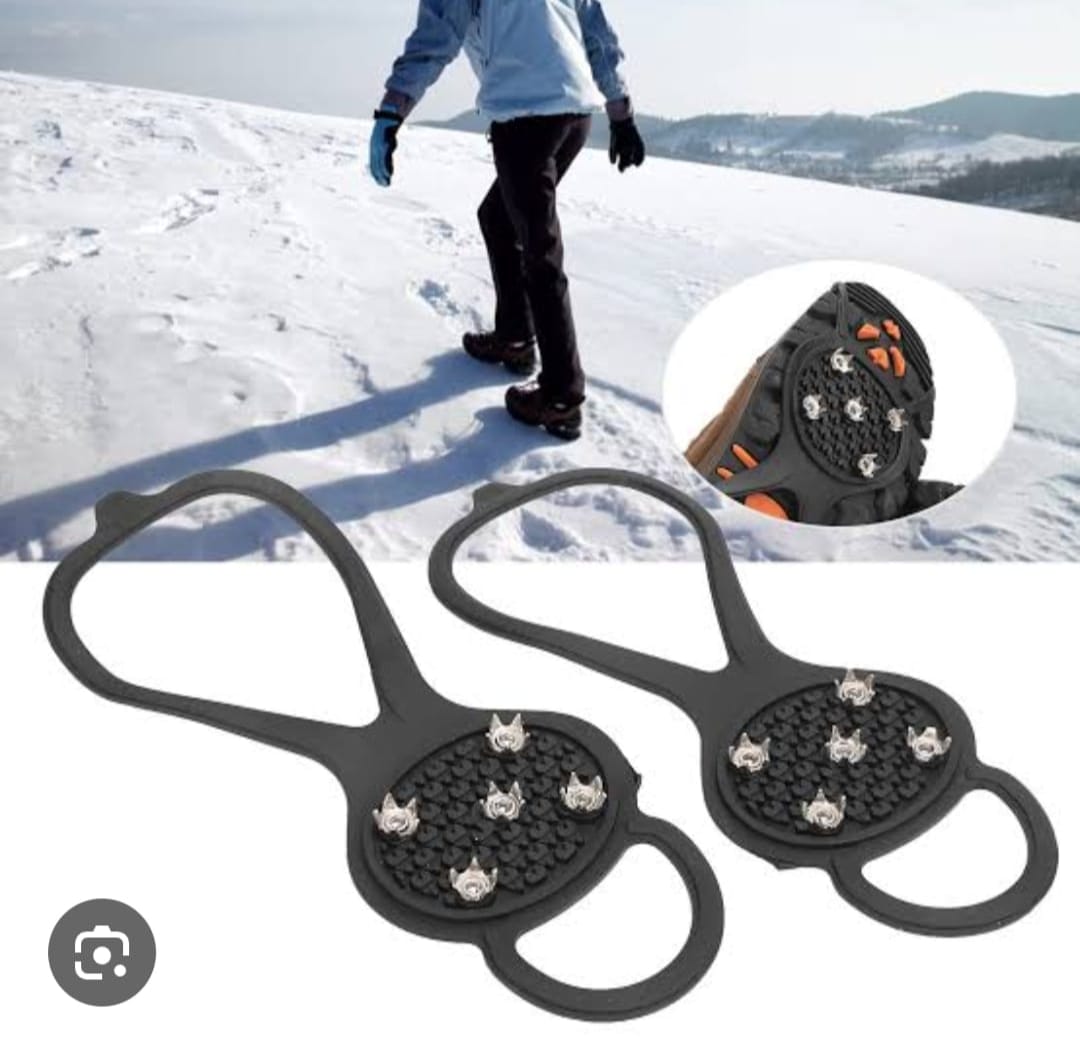 5 Studs Anti Skid Ice Snow Camping Walking Shoes Winter Safety Boots Universal Professional Climbing Crampons 1 Pair
