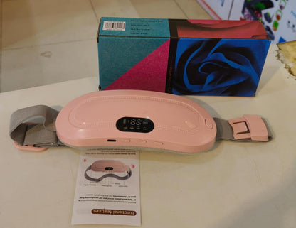 Electric Period Cramp Massager Heating Belt USB Rechargeable Menstrual Pain Relief Waist & Stomach Warmer for Women