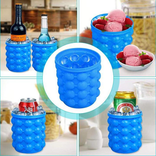 Silicone Ice Jenie Soft Magic Ice Cube Maker for Travel & Outdoor Use