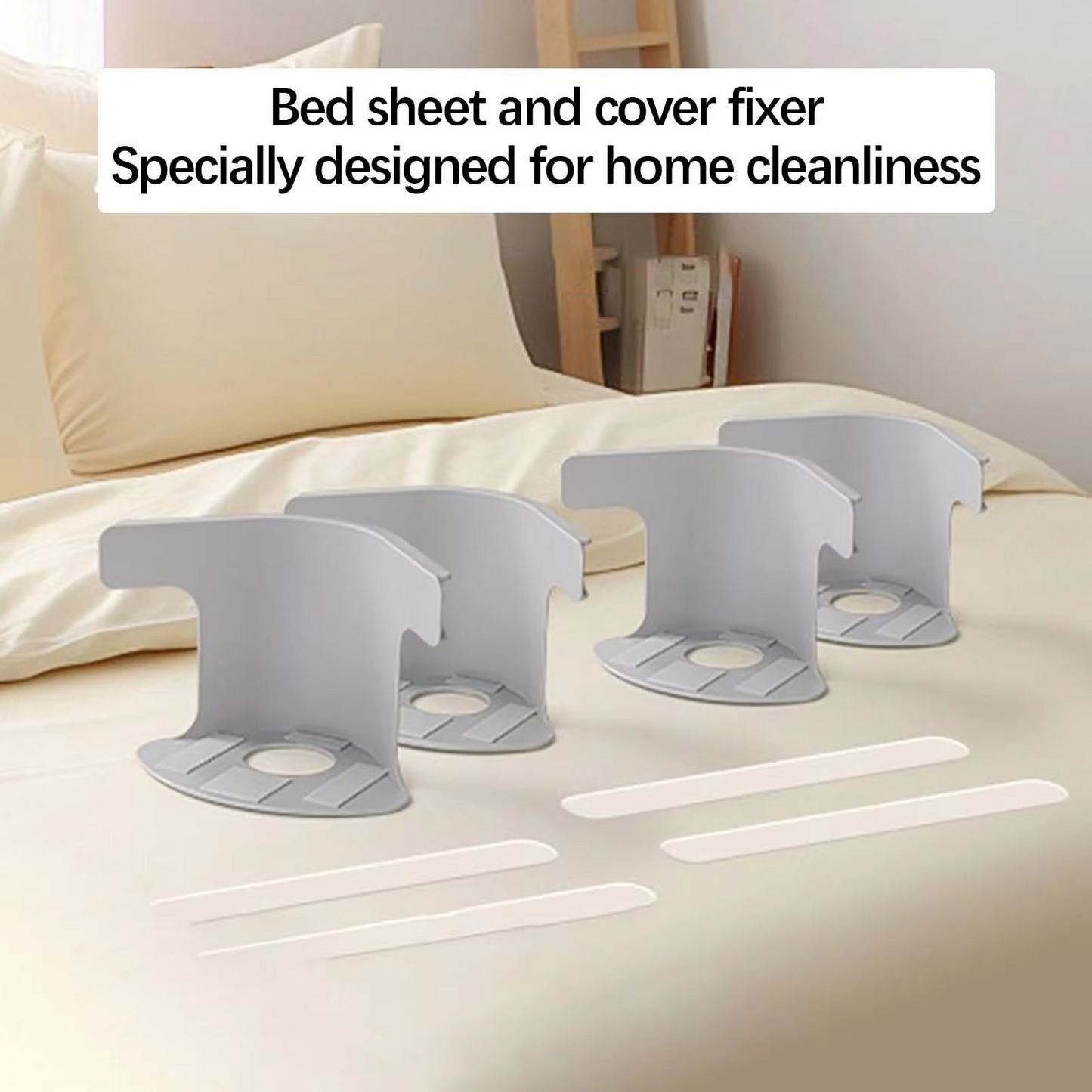 4Pcs Bed Corner Sheet Grippers Heavy Duty Mattress Straps, Non‑Slip Sheet Holders for All Bed Sizes