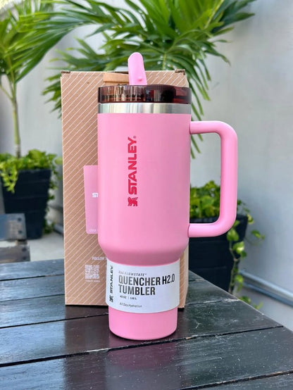Stanley Flip Straw Tumbler 40oz (1200ML) Insulated Stainless Steel with Handle, Durable Design for Daily Hydration & Travel Blue