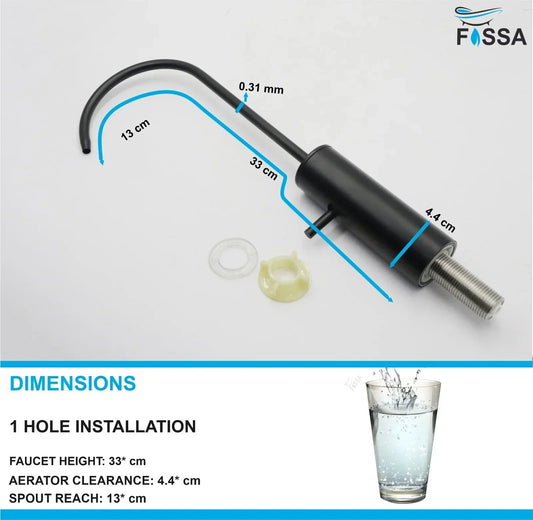 Opera J Bend RO Tap/Faucet Premium Stainless Steel Black