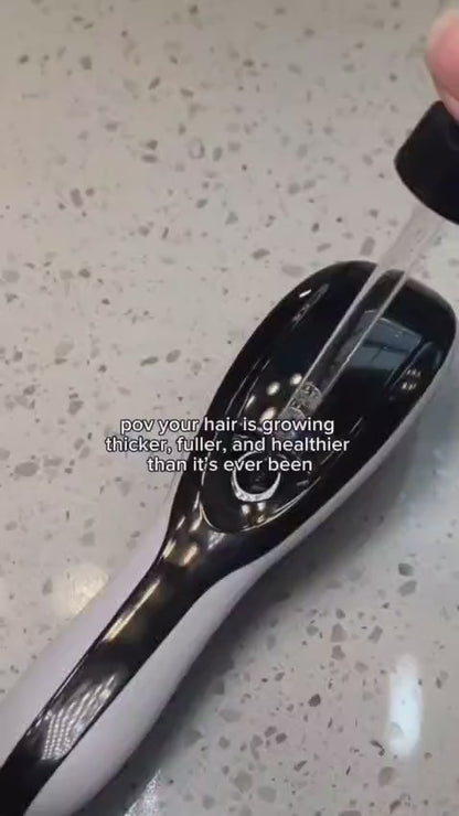 Electric Massage Comb with Blue & Red Light Therapy Rechargeable Scalp Massager with Vibration, Spray & Negative Ions