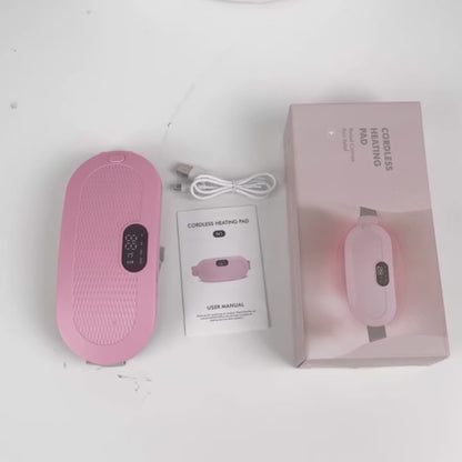 Electric Period Cramp Massager Heating Belt USB Rechargeable Menstrual Pain Relief Waist & Stomach Warmer for Women